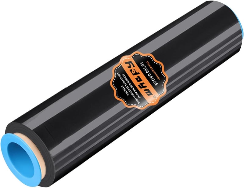 Adaym Store ​ 18" x 1500' Stretch/Shrink Wrap Roll - Plastic Wrap for Moving, Heavy Duty 80 Gauge, 600% Stretch for Packing, Pallets, Shipping&Furniture Protection​ with Handles - Image 1